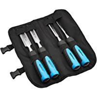 Amazon Basics - Juego de 4 cinceles de madera- de 1-4&quot- (6 mm) a 1&quot- (25 mm)